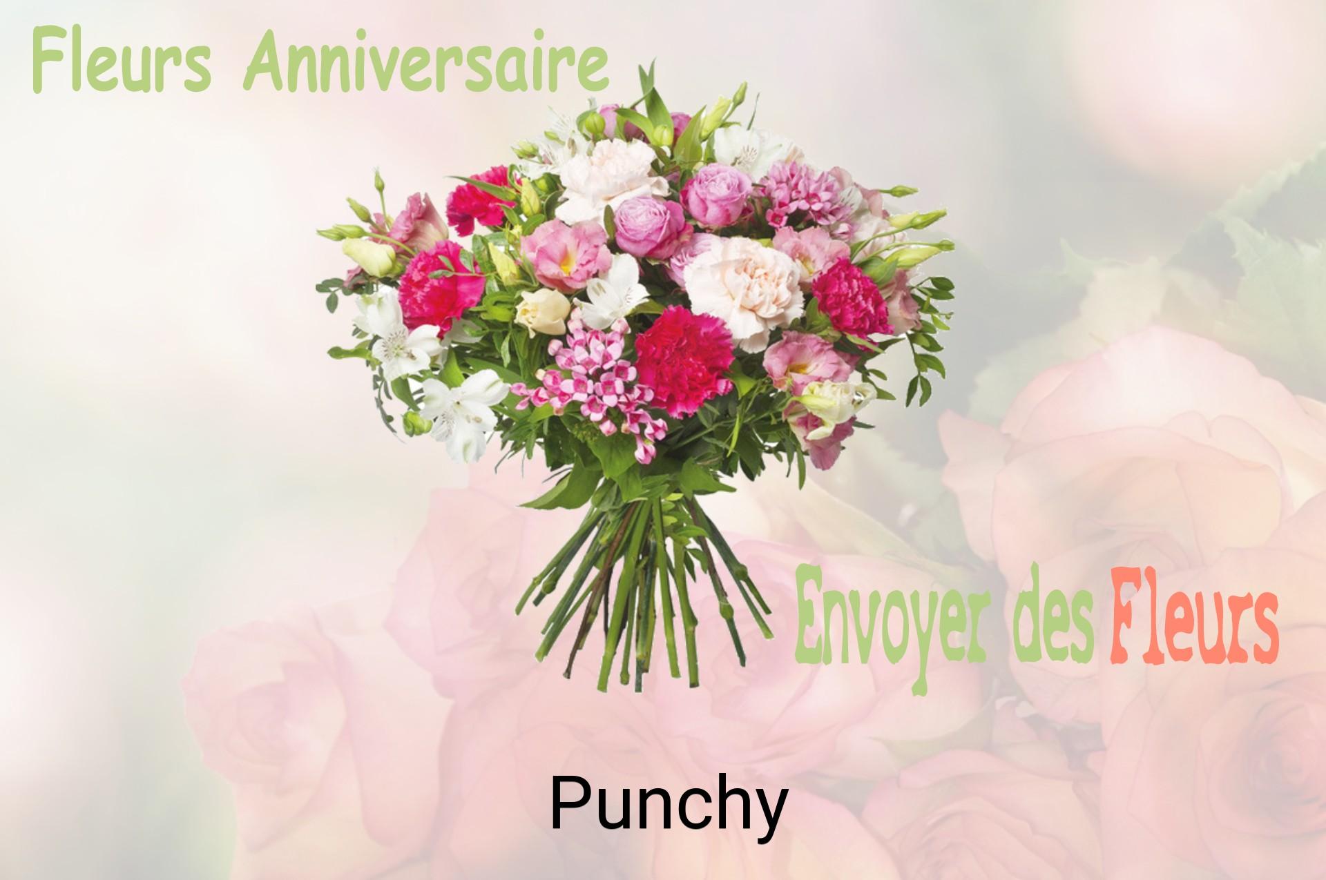 Bouquet de fleurs d’anniversaire livré à Punchy