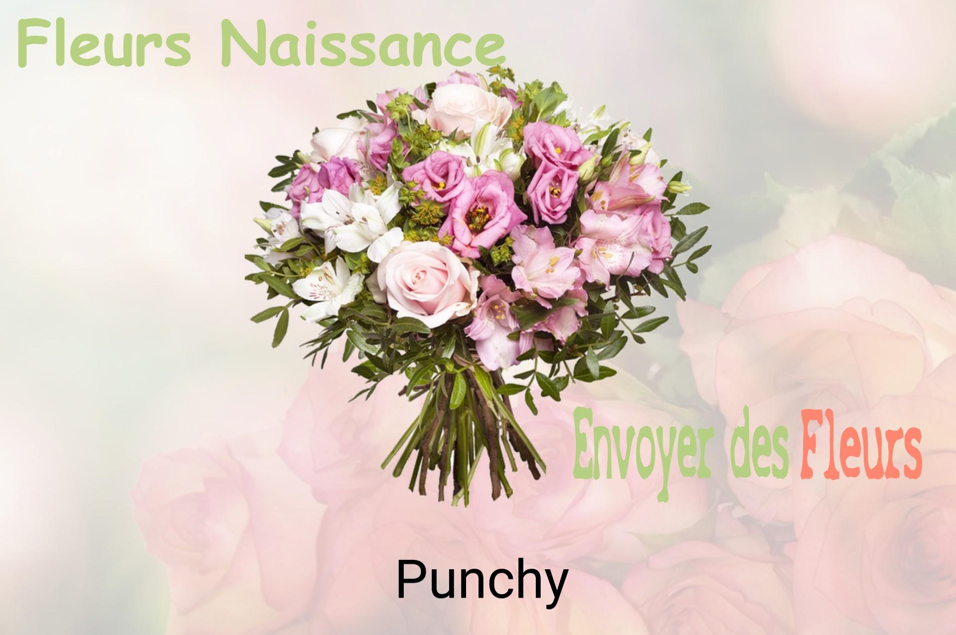 Bouquet de fleurs de naissance livré à Punchy