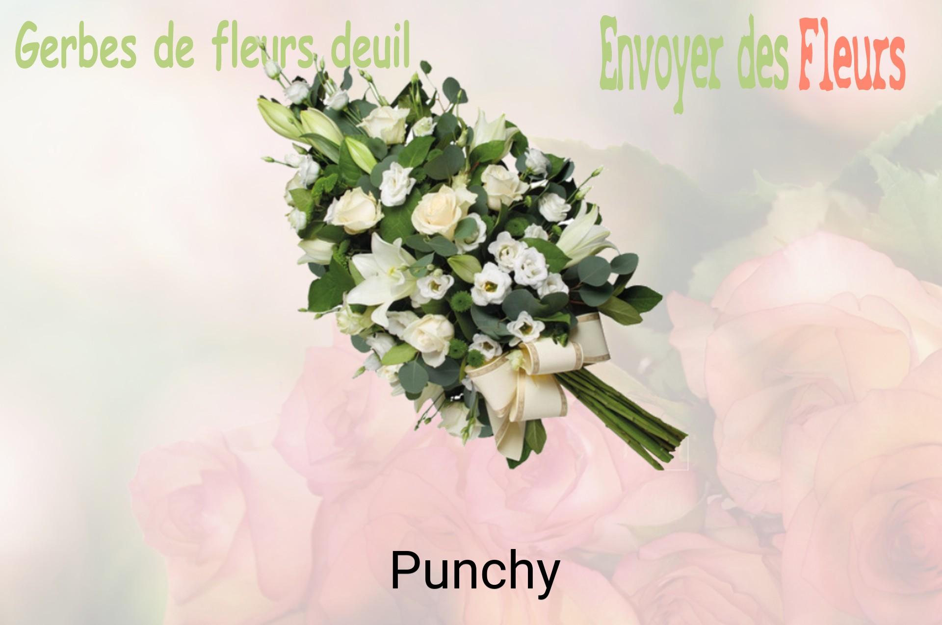 Gerbe de fleurs de deuil livrée à Punchy